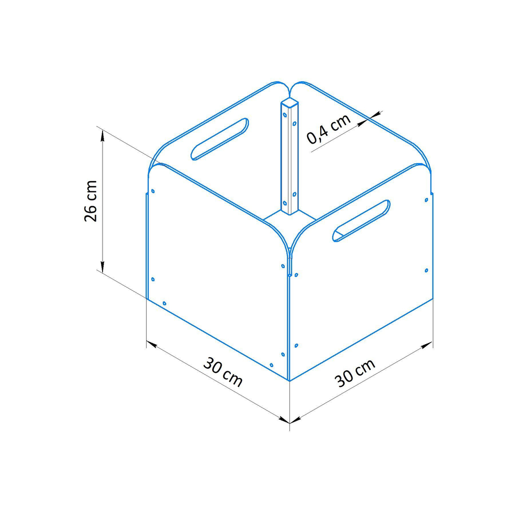 Коробка для хранения вещей Тадео 30х30х26