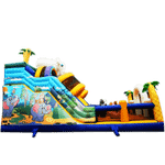 Коммерческий надувной батут "Слоник с двумя переходами"