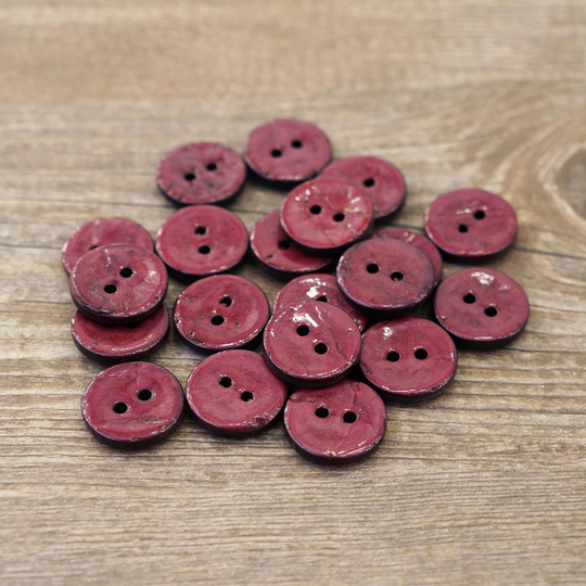 Пуговицы CONCEPT, размер  15 мм, кокос с лаковымм напылением