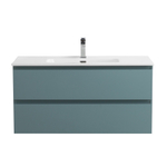 Тумба с раковиной подвесная BelBagno KRAFT-1000-2C-SO-AO Голубой матовый, раковина белая BB1000ETL