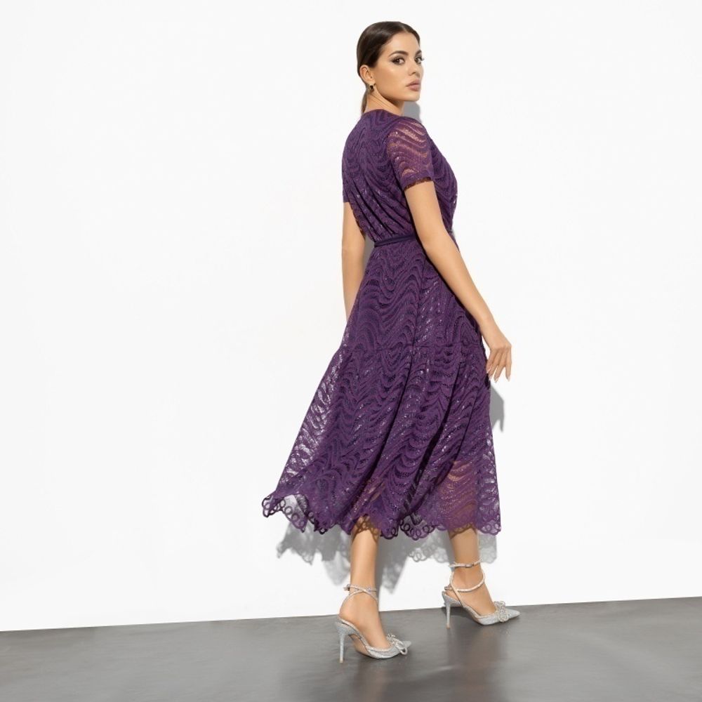 Платье Роскошь в деталях (violet, с поясом) Charutti (Акция)