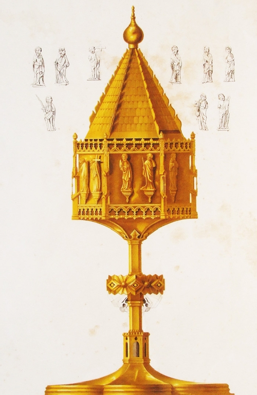 "Ладонница серебряная". Хромолитография Ф.Дрегера по рисунку академика Ф.Г. Солнцева. 1860г. - литография