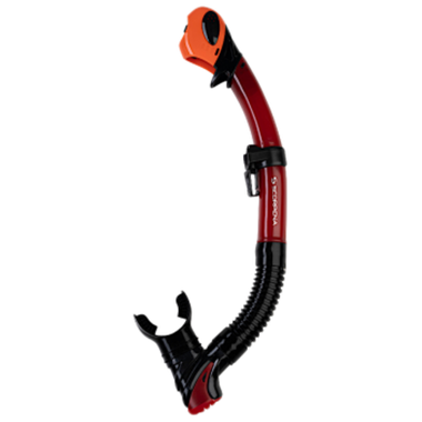 Трубка Scorpena J3 с двумя клапанами Красная