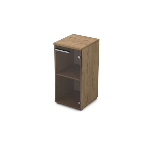 9П.023.2 Пенал низкий со стеклом (400*450*845)