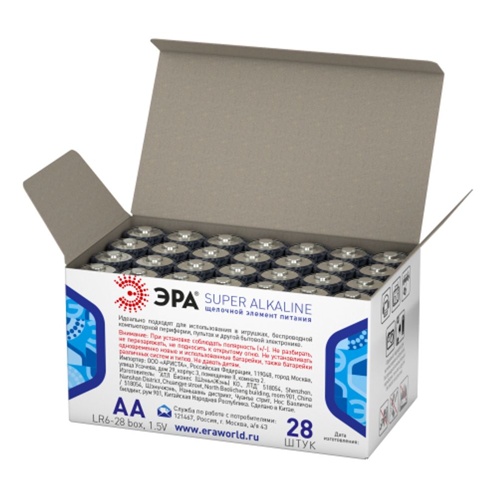 Батарейки ЭРА LR6-28 box SUPER Alkaline