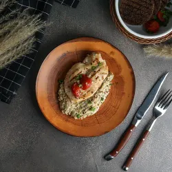 Тарелка 21 см h2,8 см Wood Fusion P.L. Proff Cuisine [6]