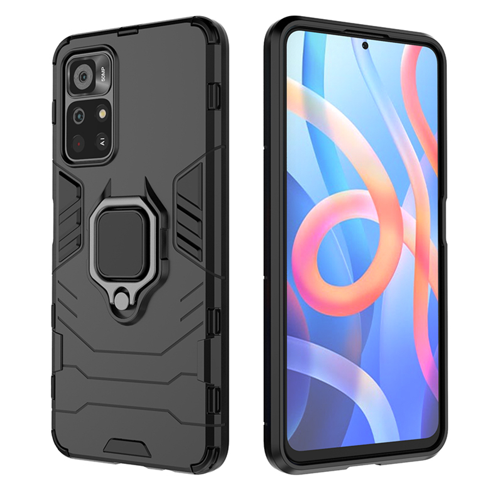 Противоударный чехол с кольцом Panther Case для Xiaomi Poco M4 Pro 5G