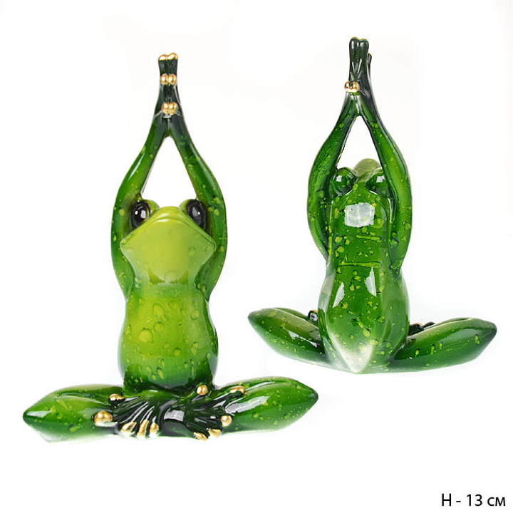 Статуэтка Лягушка Намасте в позе лотоса 13 см