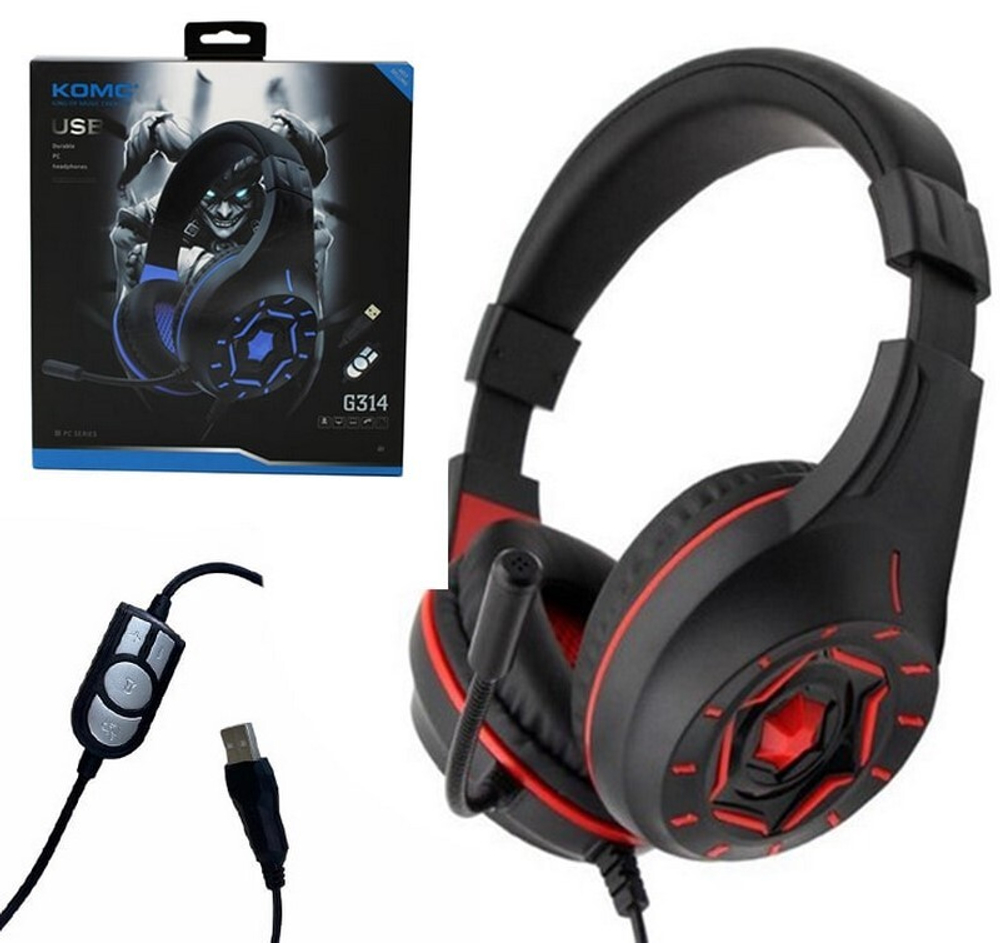 Игровые наушники KOMC G314 (черный)