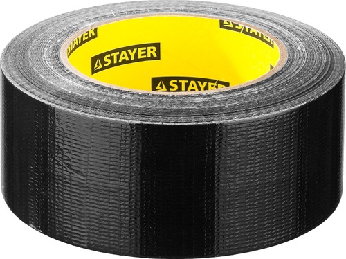 Армированная лента, STAYER Professional 12086-50-50, универсальная, влагостойкая, 48мм х 45м, черная