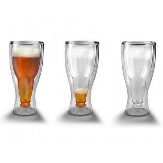 Бокал "Бутылка" с двойным стеклом, 430 мл