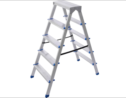 Стремянка оцинкованная двухсторонняя 05 ступеней