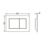 Пластиковая панель смыва для унитаза TECEnow, белая матовая
