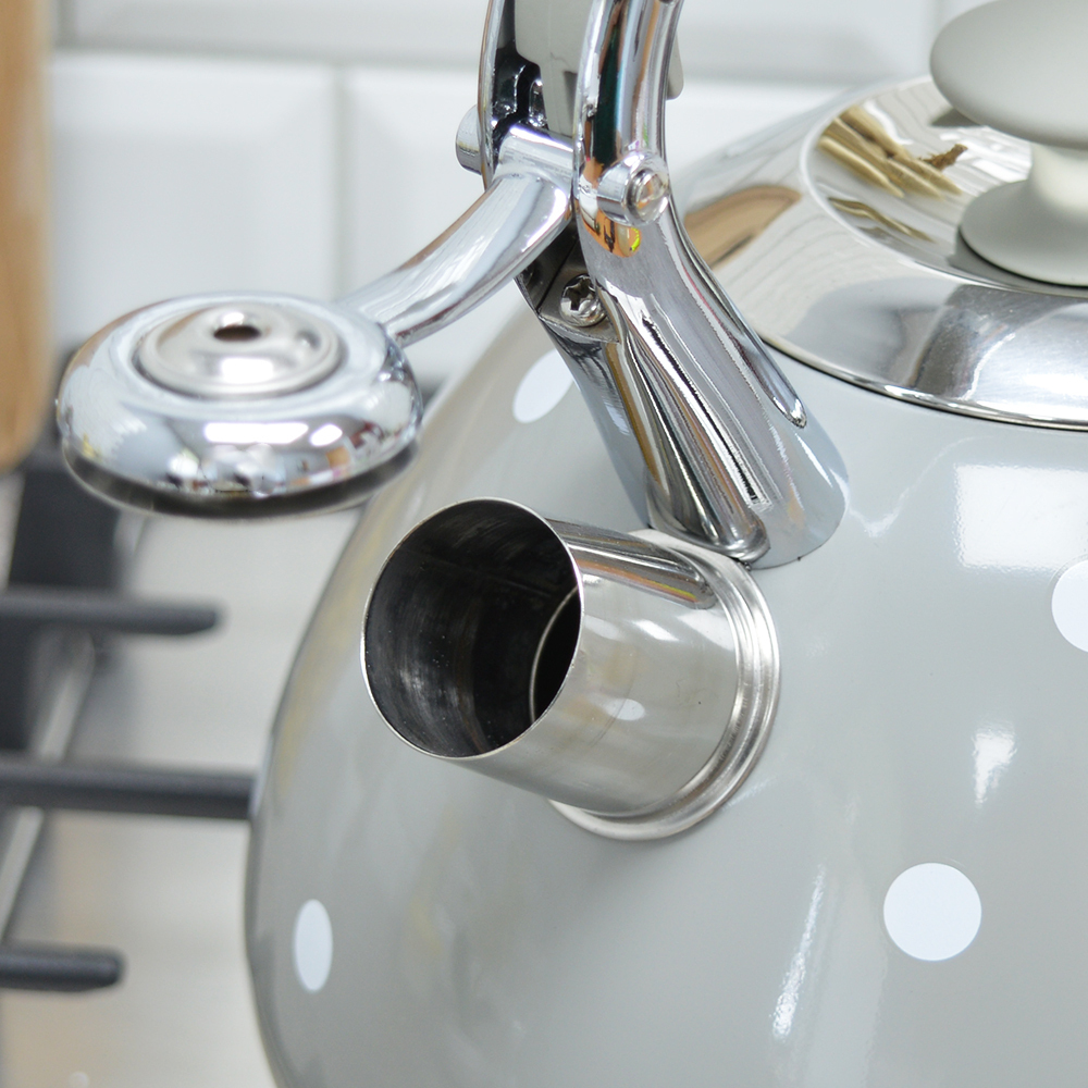 Чайник 3л нерж со свистком, с ручкой "soft-touch" (кофейный)