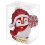 Ёлочная игрушка «Весёлый пингвинёнок» 8*6*9.5 см, Красный