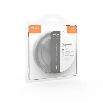 Лента  в комплекте LED 2835/120 12V 9,6W/m 624lm/m 3000K 8mm IP20 2m 1/100 BT060 Basic Gauss