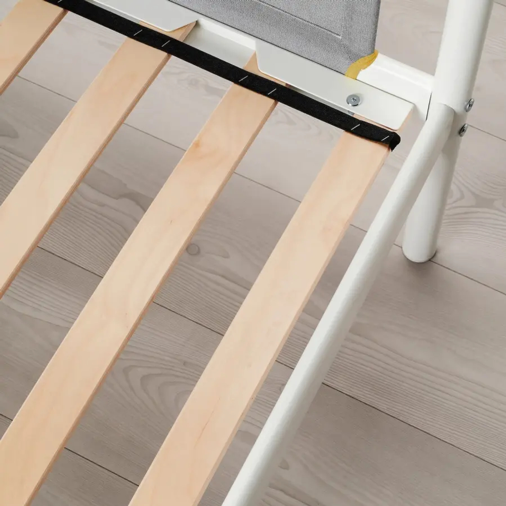 Кровать двухъярусная - IKEA VITVAL/ВИТВАЛ ИКЕА, 90x200 см, серый/белый