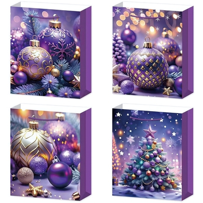 Пакет под бутылку «Елкины подарки» 12*35*9 см, микс