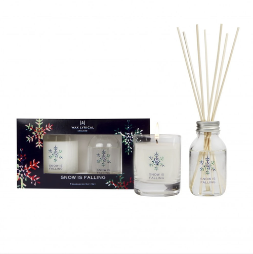 Подарочный набор диффузор и свеча «Snow is falling»