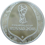 Медаль. Чемпионат мира по футболу Россия 2018 FIFA. Серебро