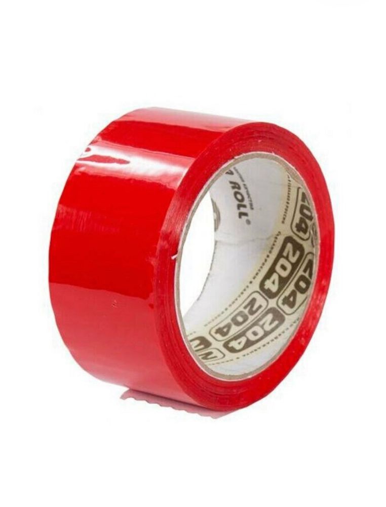 Клейкая лента ( скотч , красный цвет ) NOVAROLL, 100 м.