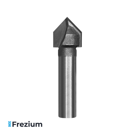 Пазовая V-образная фреза по дереву (12,7x8x14x45)