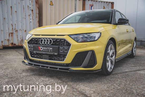 Сплиттер бампера переднего V.2 для AUDI A1 GB S-Line (18-...)