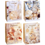 Пакет подарочный «Новогодние украшения» 23*18*10 см, микс