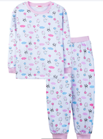 ПИЖАМА для девочки M1181FNR-2/5 р.92 белый кошки (Такро)