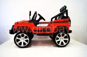 Детский электромобиль River Toys Jeep T008TT красный