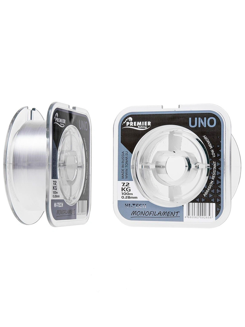 Леска для рыбалки Premier Fishing UNO Clear Nylon 0,28mm/100m (PR-U-C-028-100)