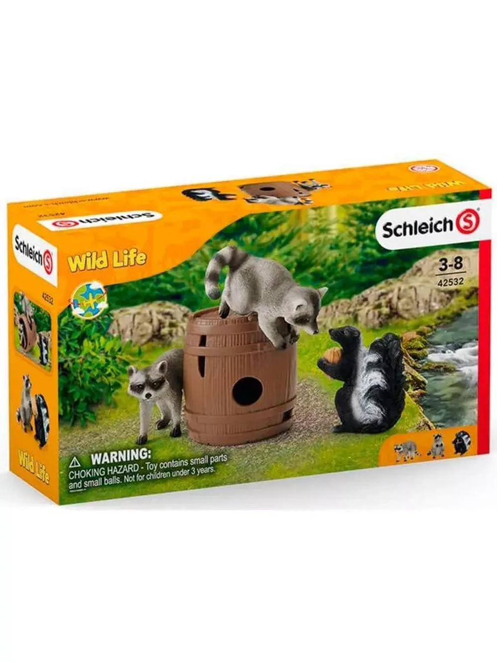Набор Охота за орехами - еноты и скунс Schleich 42532