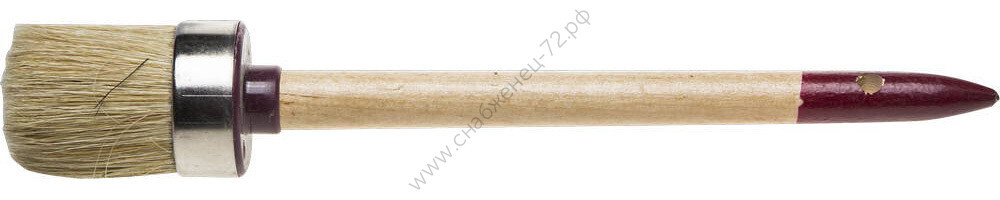 ЗУБР УНИВЕРСАЛ 40 мм, светлая натуральная щетина, деревянная ручка, Круглая кисть, МАСТЕР (01501-40)