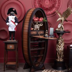 Фруктовница Слон индийский Бронза со стеклянной чашей