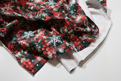 КЛЕТКА-СНЕЖИНКИ - Футер 2х-нитка с лайкрой, пенье (КРВ622 Елена)