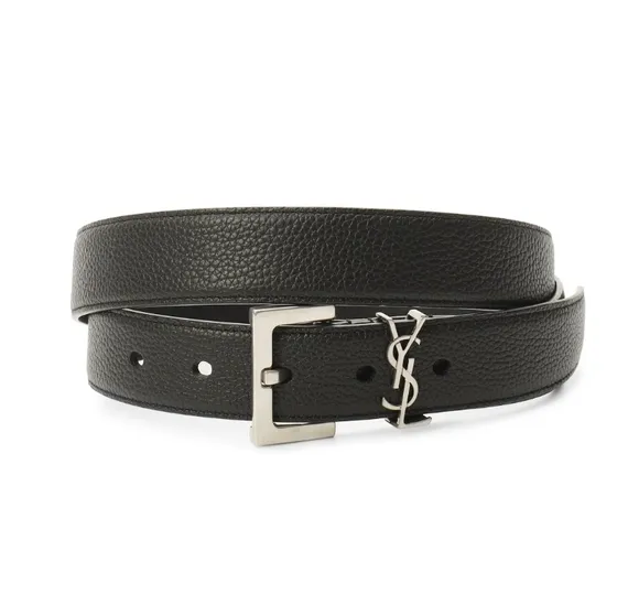 Ремень SAINT LAURENT с пряжкой CASSANDRE