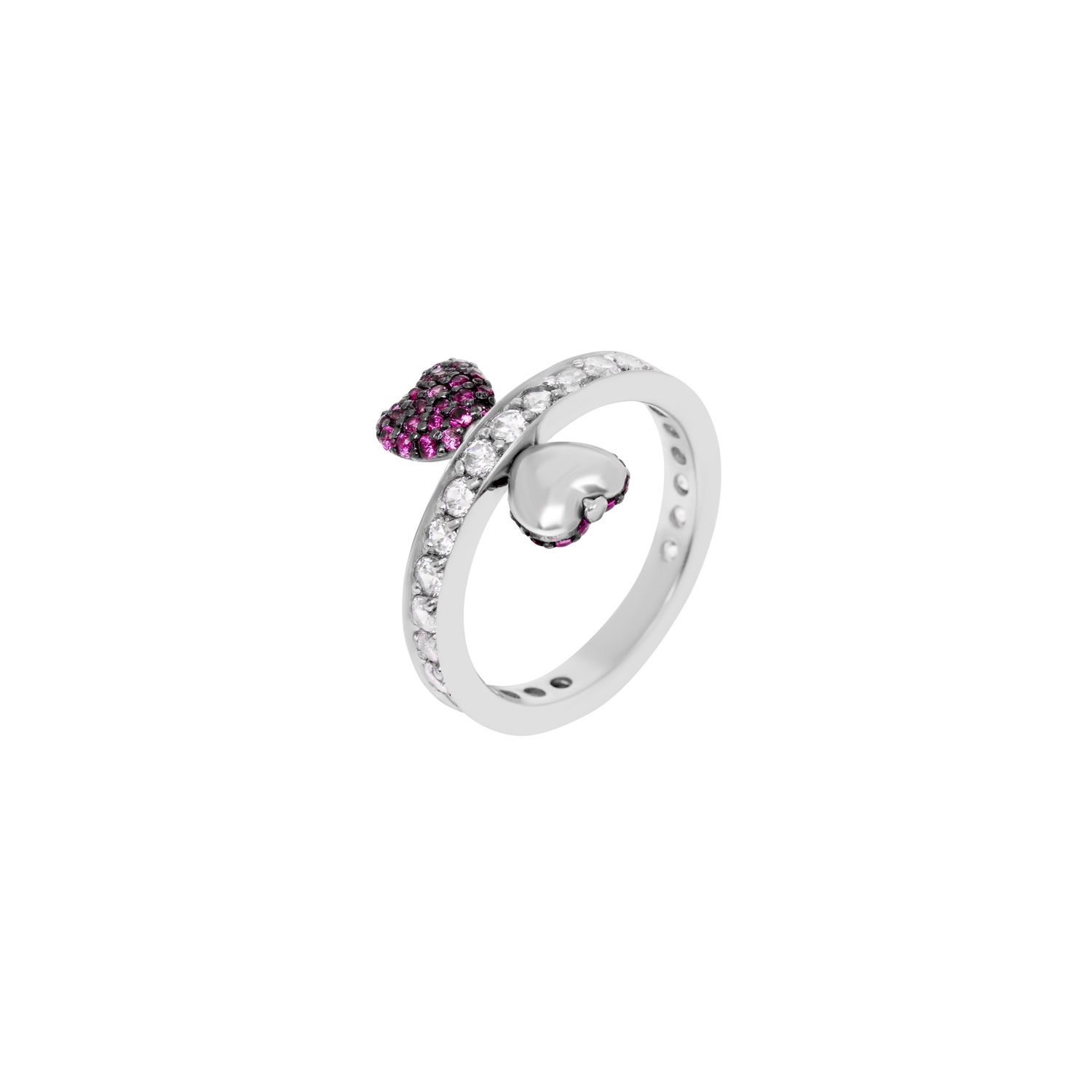 Кольцо Silver Stay With Me Ring - Fuchsia
