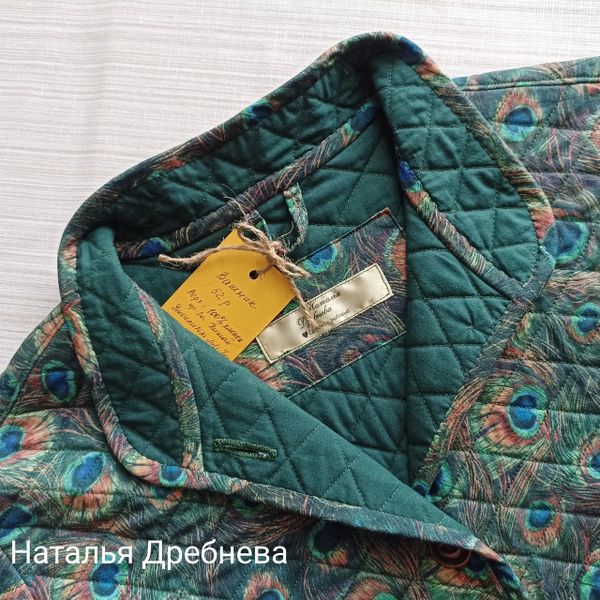 ПЕРО ПАВЛИНА, 100% хлопок Handmade Fabrics 10
