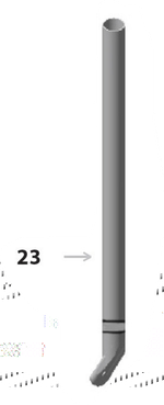 Запчасть №23 для Строительные ходули 48 - 64". Направляющая упора голени