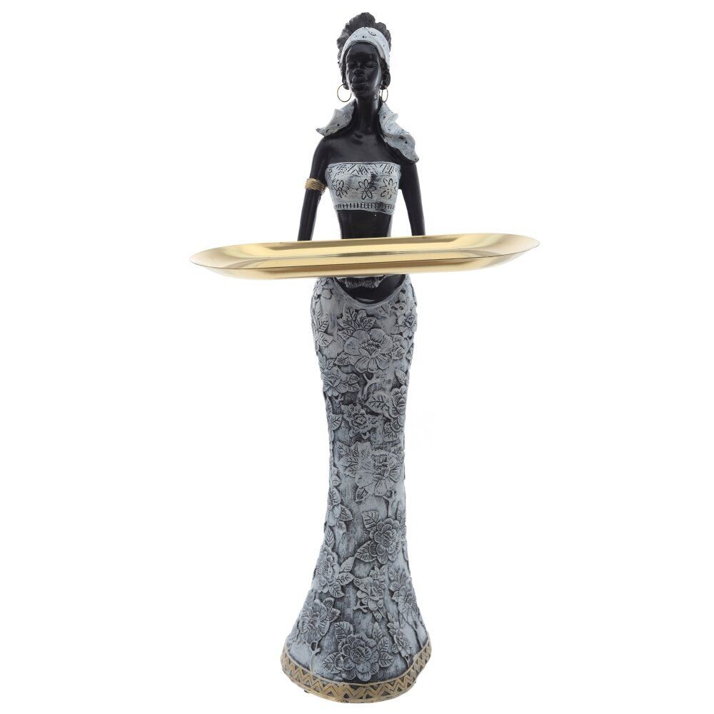GAEM Фигурка декоративная "Африканка" с подносом, L22,5 W16,5 H45 см
