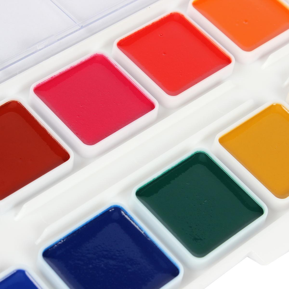 Акварель медовая "Классика" 14 цветов, без кисти, пластик (Гамма)