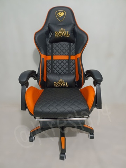 Геймерское кресло Royal черно-оранжевое