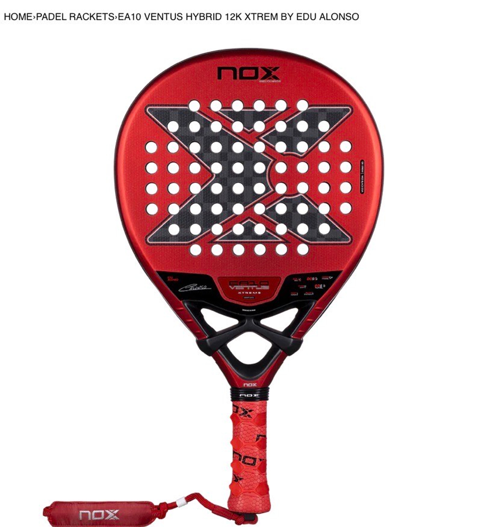 NOX, SS, PALA EA10 VENTUS HYBRID 12K Xtrem BY EDU ALONSO (2026), Padel Racket