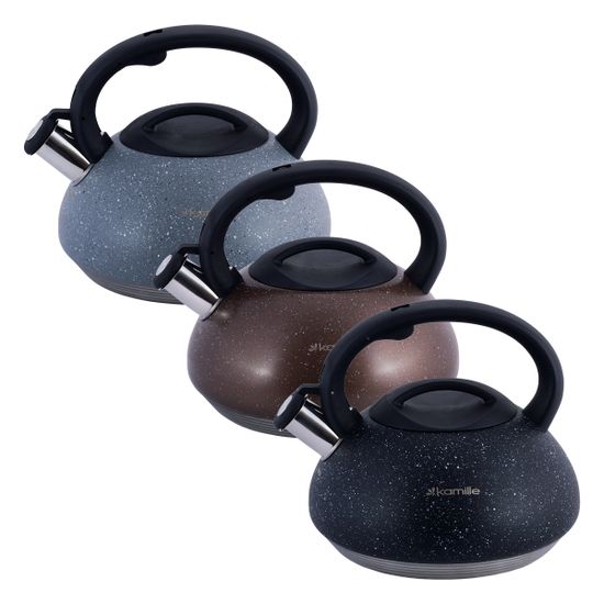 Чайник 3 л. из нержавеющей стали со свистком Kamille KM-0855