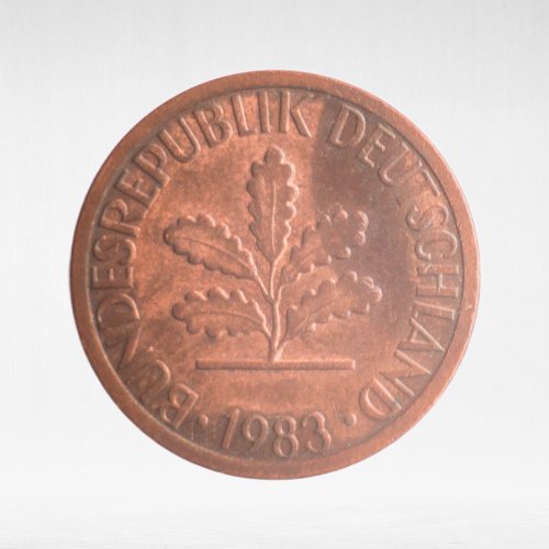 Germany, 1 Pfennig, 1983, (Stuttgart Mint - "F"), VF