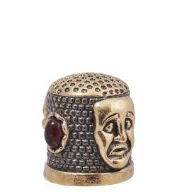 AM-4089 Наперсток «Театр Маски» (латунь, янтарь)