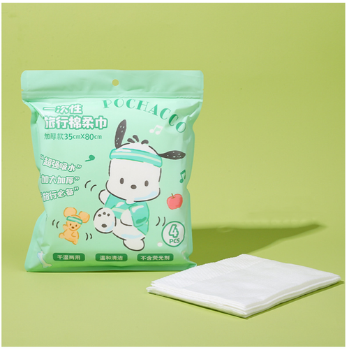 Одноразовые полотенца "Pochacco", 4 шт