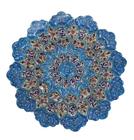 Тарелка минакари ручной работы из Исфахана (25 см) 181220292 Иран