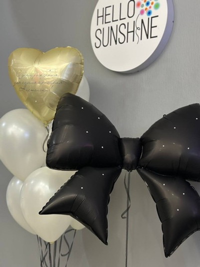 Набор шаров с черным бантом