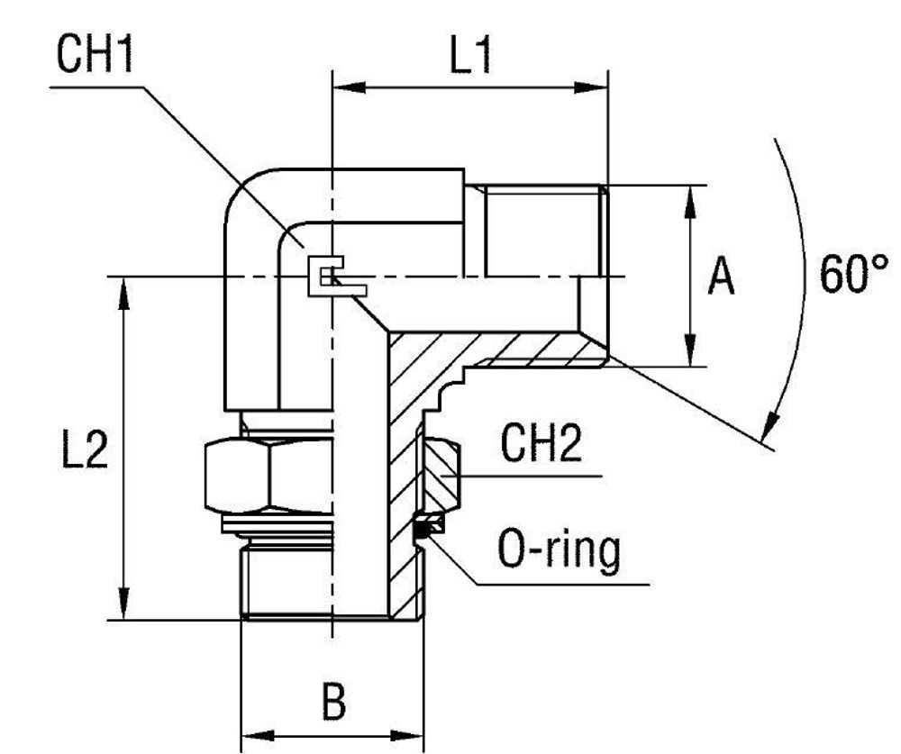 Штуцер FRG90 BSP 1/2&quot; BSP 1/2&quot;